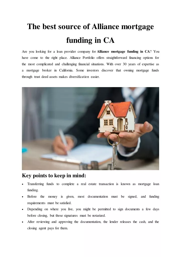 the best source of alliance mortgage