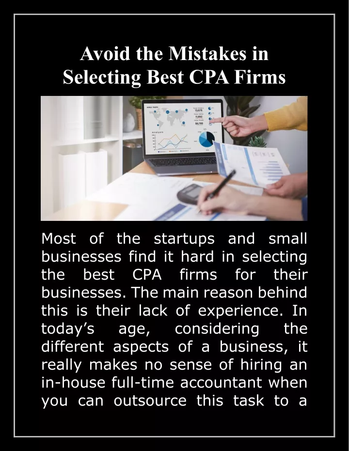 avoid the mistakes in selecting best cpa firms