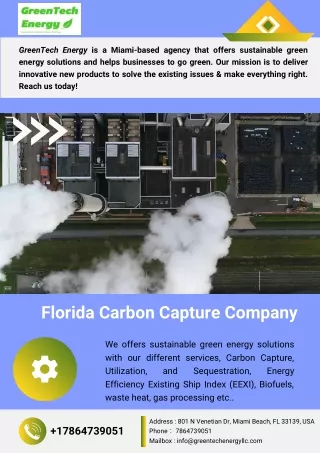 Florida Carbon Capture Company | GreenTech Energy LLC