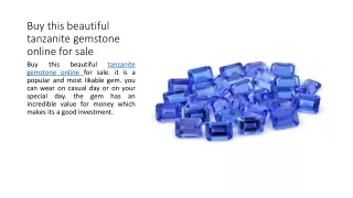Buy this beautiful tanzanite gemstone online for sale