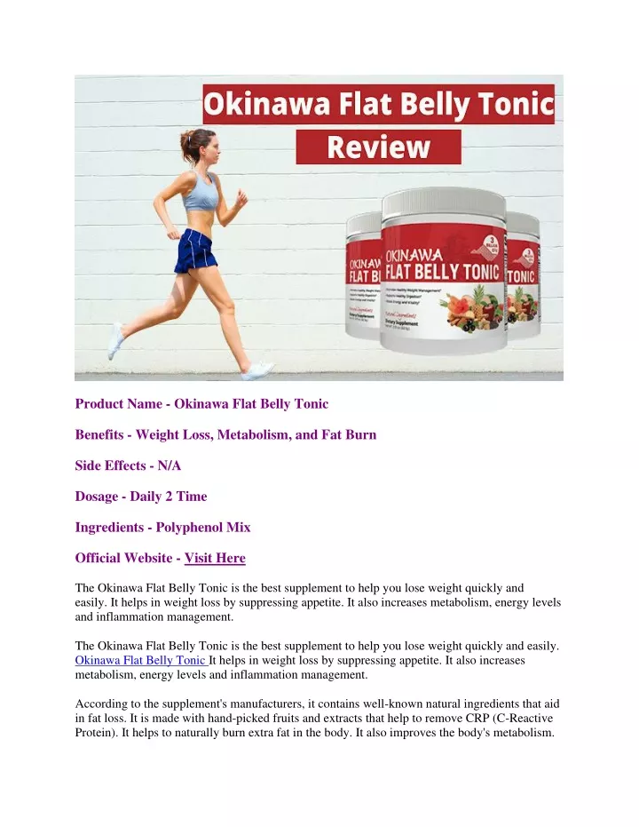 product name okinawa flat belly tonic