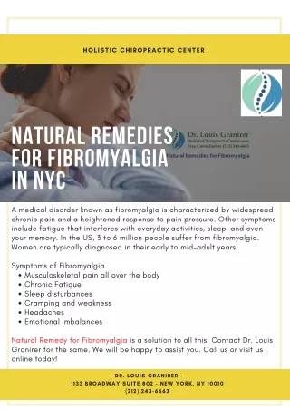 Natural Remedies for Fibromyalgia in NYC