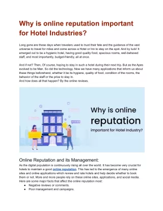 Why is online reputation important for Hotel Industries_.docx