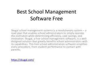 Best School Management Software Free