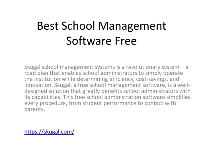 best school management software free