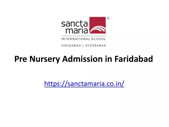 pre nursery admission in faridabad