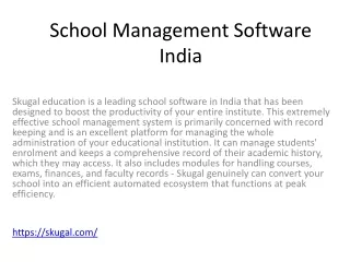 School Management Software India