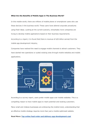 what are the benefits of mobile apps