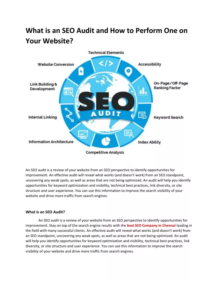 what is an seo audit and how to perform