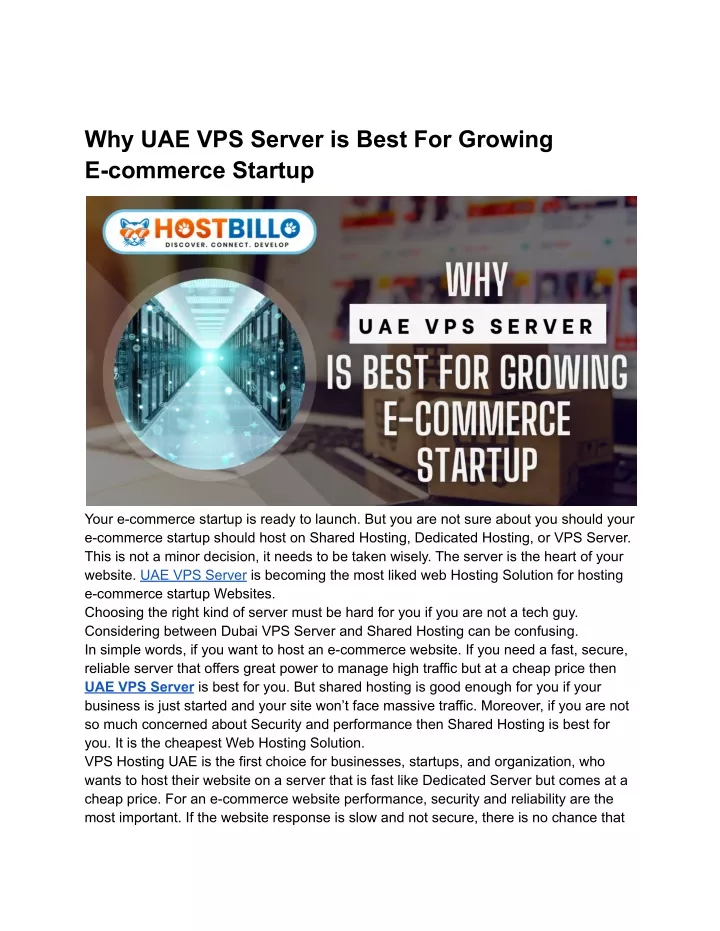 why uae vps server is best for growing e commerce