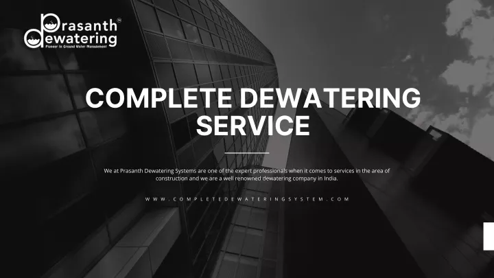 complete dewatering service