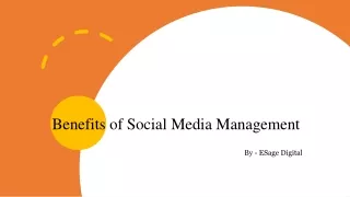 Benefits of Social Media Management