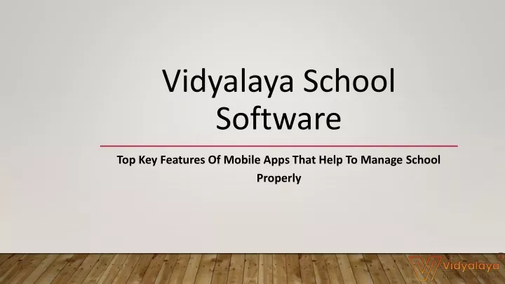 vidyalaya school software