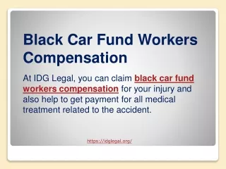 Black Car Fund Workers Compensation