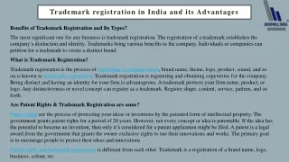Trademark registration in India and its Advantages