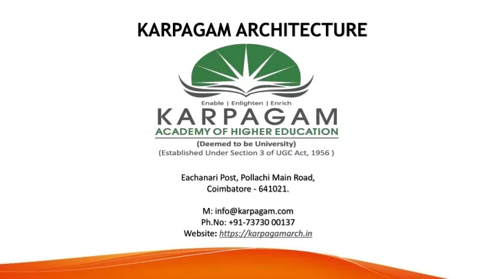 karpagam architecture