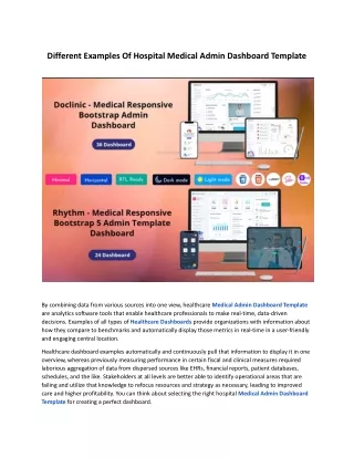 different examples of hospital medical admin