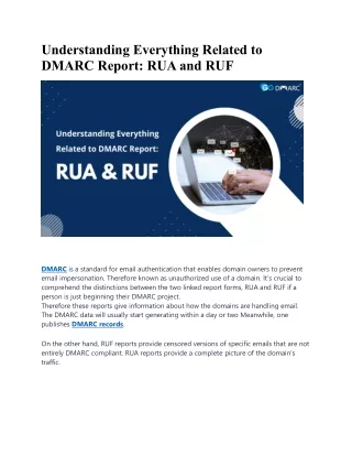 Know About DMARC Reports: RUA and RUF