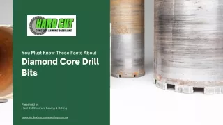 You Must Know These Facts About Diamond Core Drill Bits