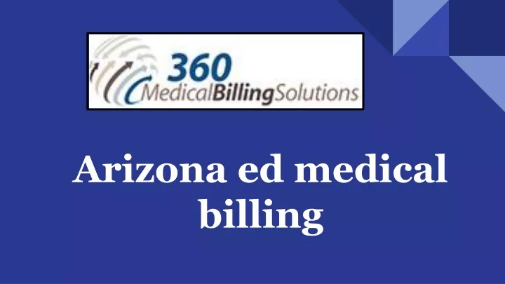 arizona ed medical billing