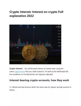 Crypto interest: Interest on crypto Full explanation 2022curr