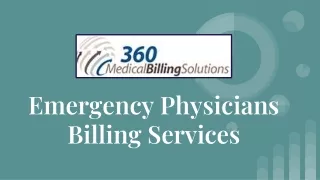 emergency physicians billing services