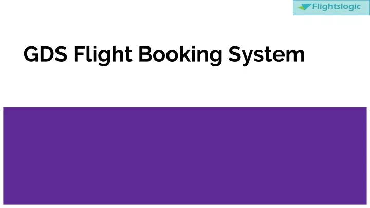 gds flight booking system