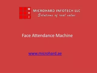 Face Attendance Machine-Microhard Infotech-Dubai-UAE