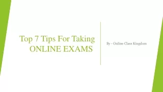 top 7 tips for taking online exams