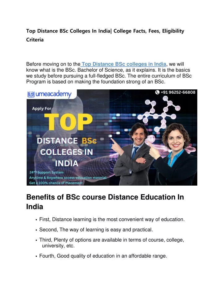 top distance bsc colleges in india college facts