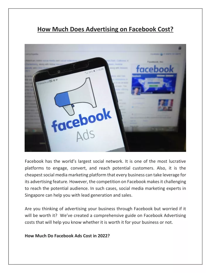 how much does advertising on facebook cost