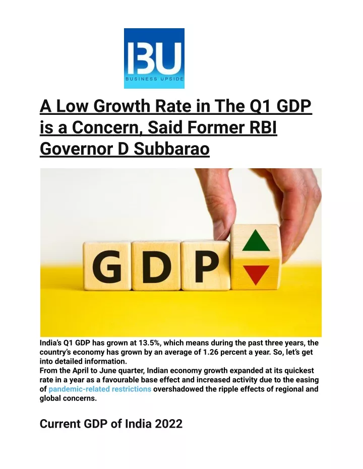 a low growth rate in the q1 gdp is a concern said