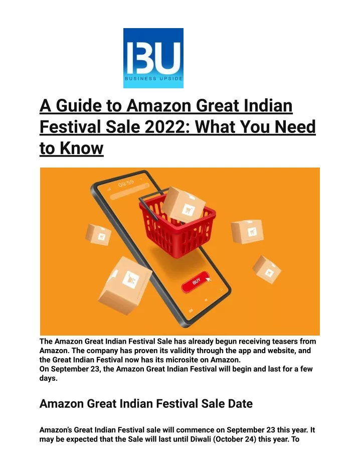 a guide to amazon great indian festival sale 2022