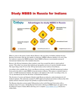 Study MBBS in Russia for Indians