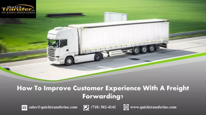 how to improve customer experience with a freight