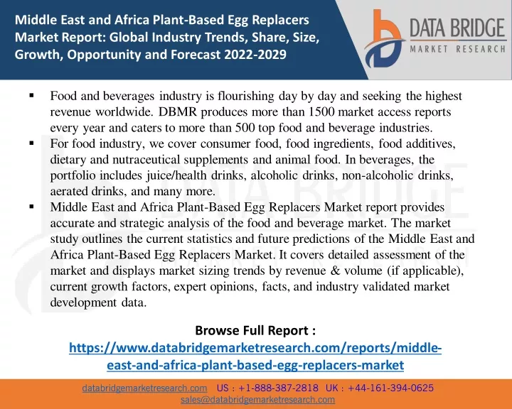middle east and africa plant based egg replacers