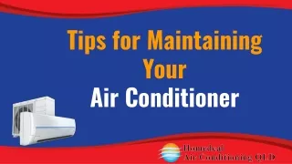 Tips for Maintaining Your Air Conditioner