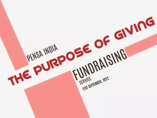 the purpose of giving