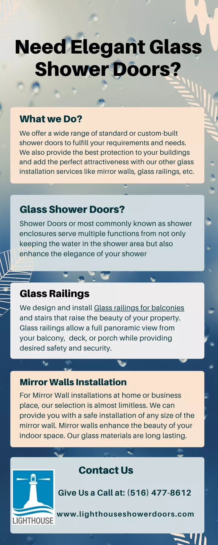 need elegant glass shower doors