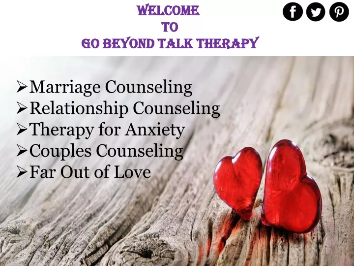 welcome to go beyond talk therapy