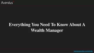 everything you need to know about a wealth manager