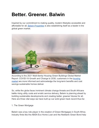 better greener balwin