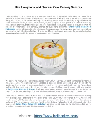Online Cake Delivery In Hyderabad