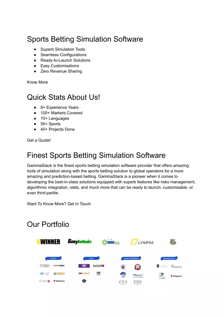 sports betting simulation software