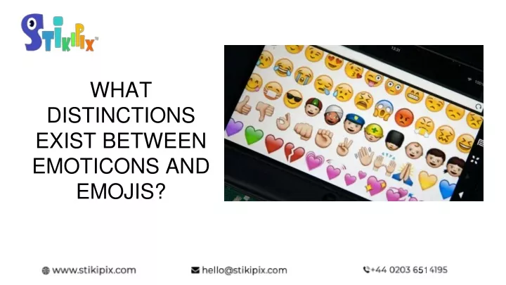 what distinctions exist between emoticons and emojis