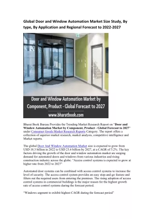 global door and window automation market size