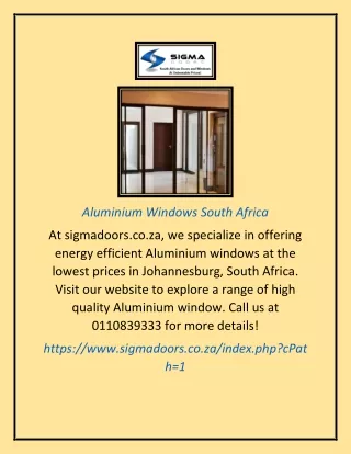 Aluminium Windows South Africa