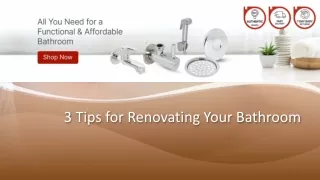 3 Tips for Renovating Your Bathroom