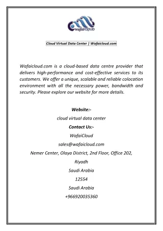 cloud virtual data center wafaicloud com
