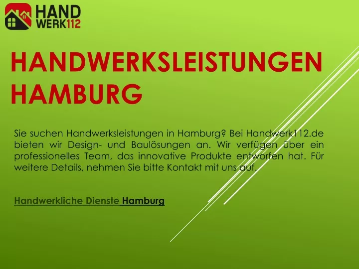 handwerksleistungen hamburg